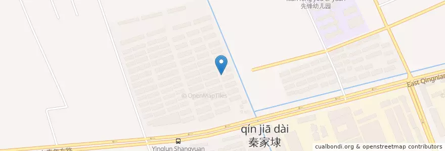 Mapa de ubicacion de 秦家埭村公共服务中心 en الصين, 南通市, 通州区, 先锋街道.