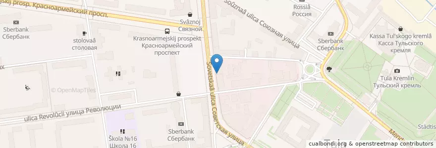 Mapa de ubicacion de Про кофе en Rússia, Distrito Federal Central, Тульская Область, Городской Округ Тула.