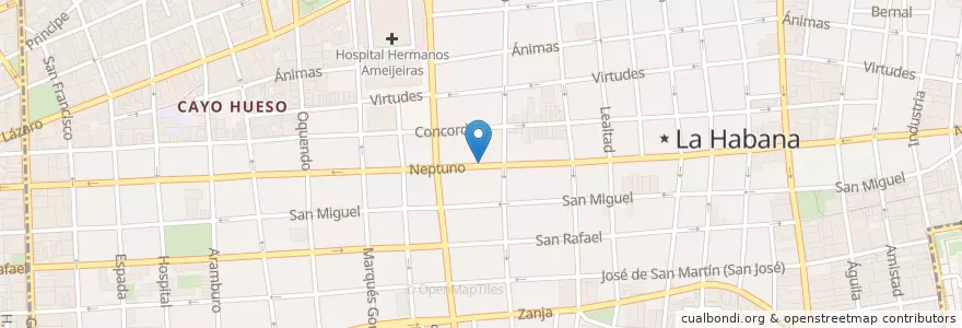 Mapa de ubicacion de Nely's en 쿠바, La Habana, Centro Habana.