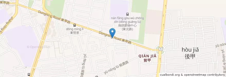 Mapa de ubicacion de Pizza Hut en تايوان, تاينان, 東區.