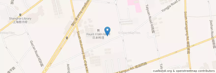 Mapa de ubicacion de Tapas Bar Brownstone en China, Shanghái, Xuhui.