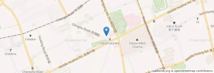 Mapa de ubicacion de Liquid Laundry en China, Xangai, 徐汇区.