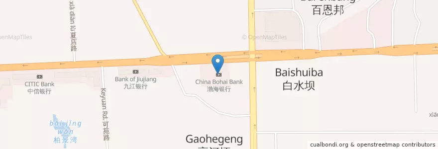 Mapa de ubicacion de 渤海银行 en چین, آن‌هوئی, هفئی, 庐阳区 (Luyang), 合肥市区, 双岗街道.