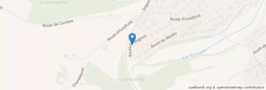 Mapa de ubicacion de Home en Switzerland, Fribourg/Freiburg, District De La Sarine, Belfaux.