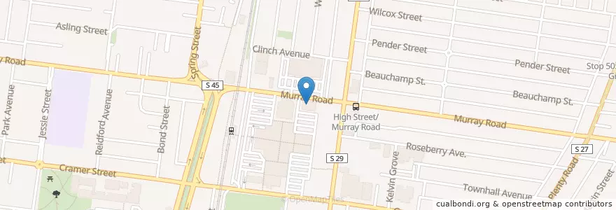 Mapa de ubicacion de Pulse Pharmacy en Australia, Victoria, City Of Darebin.