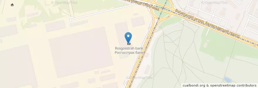 Mapa de ubicacion de Росгосстрах банк en Rusia, Центральный Федеральный Округ, Москва, Юго-Западный Административный Округ, Район Коньково.
