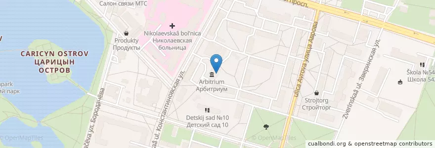 Mapa de ubicacion de Феникс en Russie, District Fédéral Du Nord-Ouest, Oblast De Léningrad, Saint-Pétersbourg, Петродворцовый Район, Peterhof.
