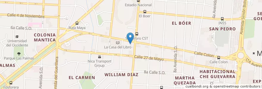 Mapa de ubicacion de Gasolinera Uno CST. en نيكاراجوا, Departamento De Managua, Managua (Municipio).