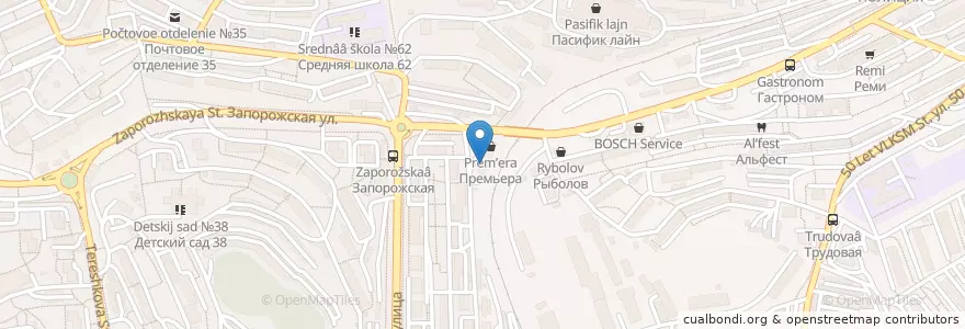 Mapa de ubicacion de Профи центр en Russie, District Fédéral Extrême-Oriental, Kraï Du Primorie, Владивостокский Городской Округ.