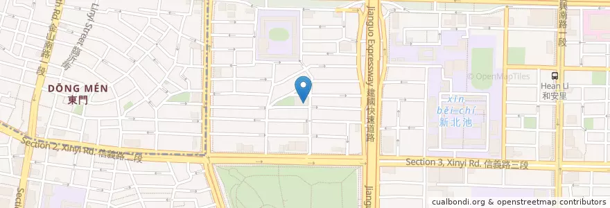 Mapa de ubicacion de 臺北市客委會 客家藝文中心 en تایوان, 新北市, تایپه, 大安區.