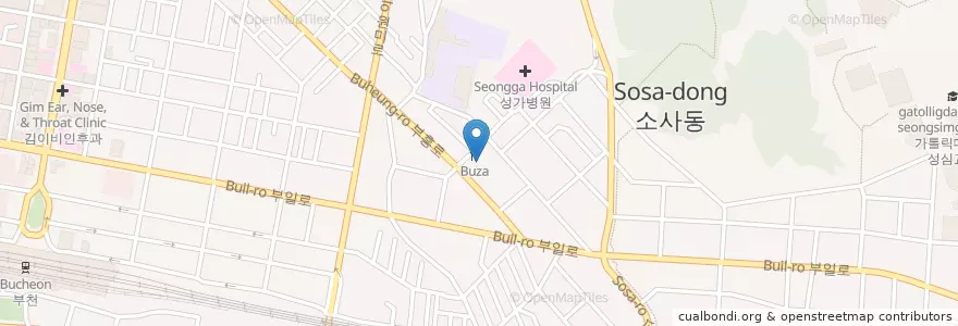 Mapa de ubicacion de Buza en Güney Kore, 경기도, 부천시.