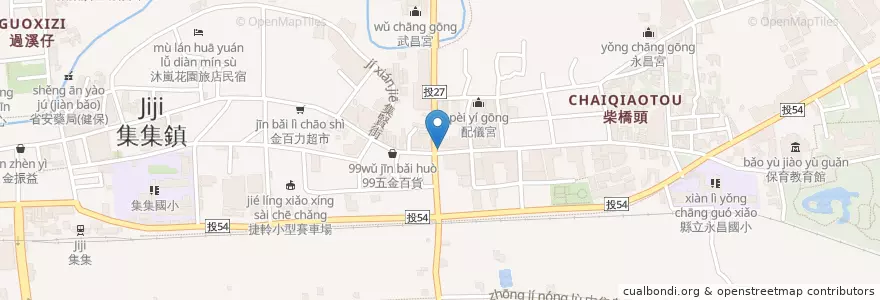 Mapa de ubicacion de 蔡秉軒(畫家)工作室 en 타이완, 타이완성, 난터우현, 지지진.