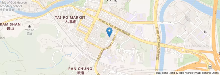 Mapa de ubicacion de 譚仔三哥雲南米線 en 中国, 香港 Hong Kong, 广东省, 新界 New Territories, 大埔區 Tai Po District.