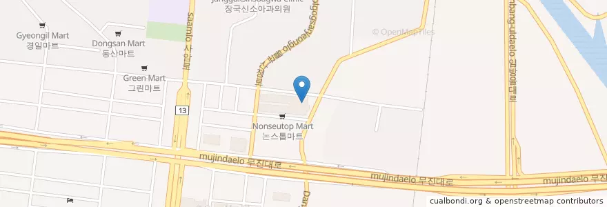 Mapa de ubicacion de 메가박스 하남 en Coreia Do Sul, Jeolla Do Sul, Gwangju, 광산구.
