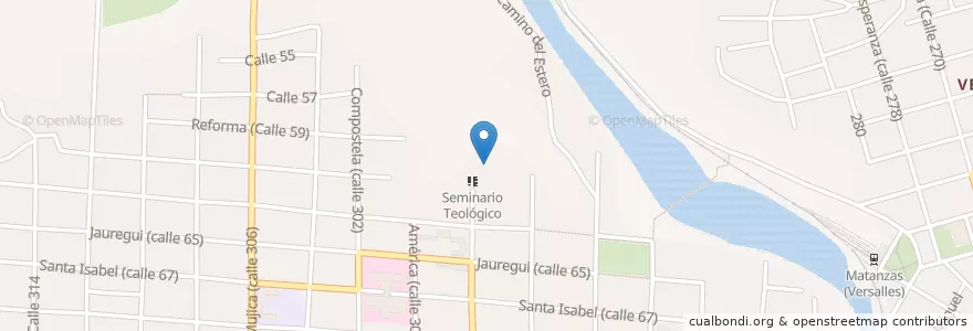 Mapa de ubicacion de Seminario Teológico en Küba, Matanzas, Matanzas, Ciudad De Matanzas.