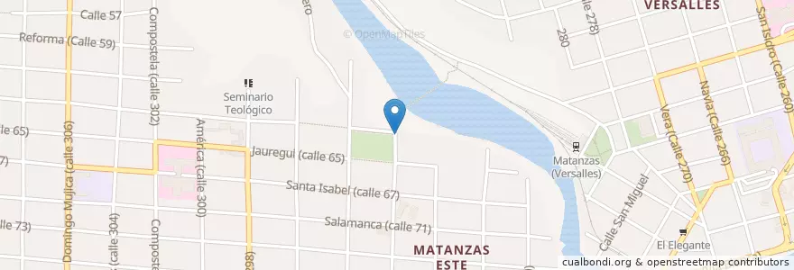 Mapa de ubicacion de El Pompom en 古巴, Matanzas, Matanzas, Ciudad De Matanzas.