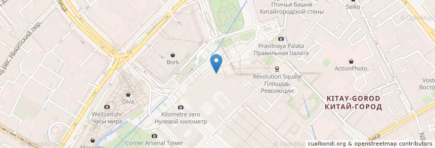 Mapa de ubicacion de Шоколадница en Rusia, Центральный Федеральный Округ, Москва, Центральный Административный Округ, Тверской Район.