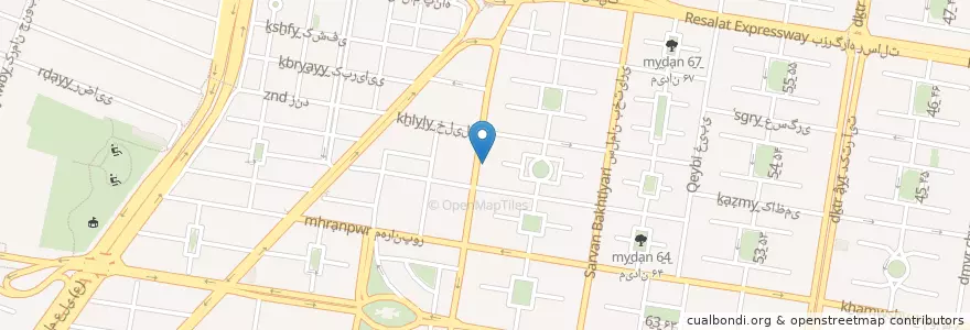 Mapa de ubicacion de داروخانه دکتر خیاط زاده en İran, Tahran Eyaleti, شهرستان تهران, Tahran, بخش مرکزی شهرستان تهران.