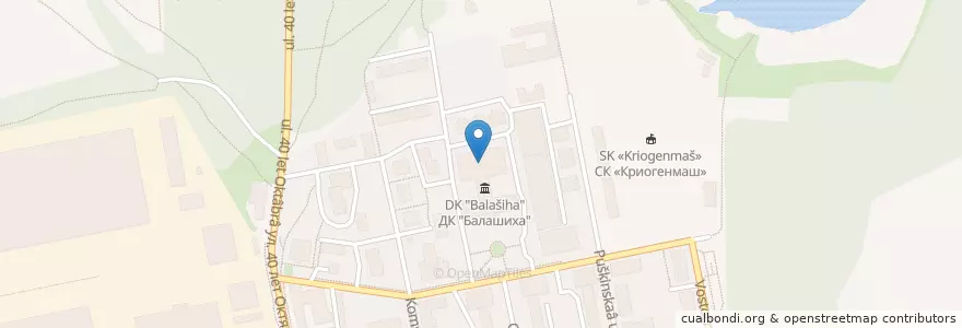 Mapa de ubicacion de Библиотечный центр "Гармония" en Rusland, Centraal Federaal District, Oblast Moskou, Городской Округ Балашиха.