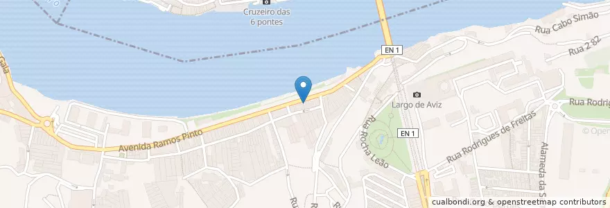 Mapa de ubicacion de Tempero d'Maria en Portugal, Nord, Área Metropolitana Do Porto, Porto, Vila Nova De Gaia, Santa Marinha E São Pedro Da Afurada.
