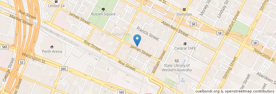 Mapa de ubicacion de Fortune Five en オーストラリア, 西オーストラリア, City Of Perth.