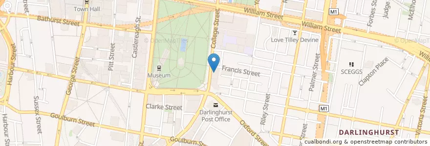 Mapa de ubicacion de Europcar en Austrália, Nova Gales Do Sul, Council Of The City Of Sydney, Sydney.