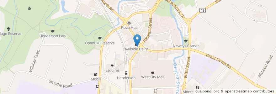 Mapa de ubicacion de Asuka restaurant en Yeni Zelanda, Auckland, Henderson-Massey.