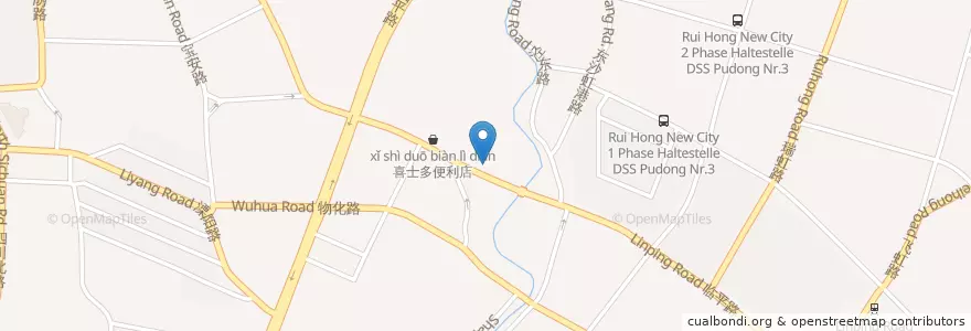 Mapa de ubicacion de 上海证券 en Cina, Shanghai, Distretto Di Hongkou.