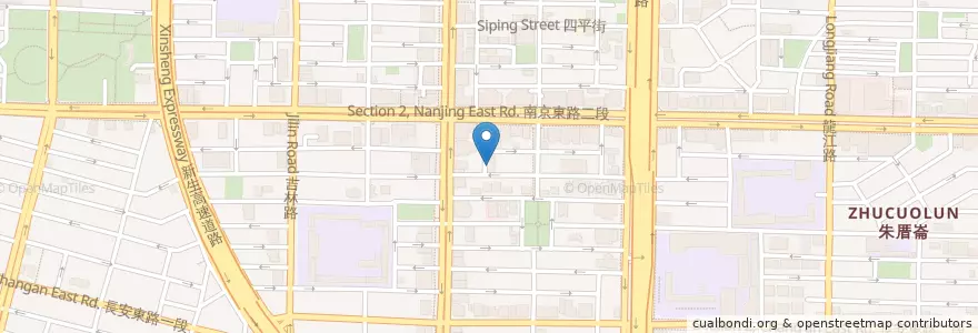 Mapa de ubicacion de 溫情主義 en تايوان, تايبيه الجديدة, تايبيه, 中山區.