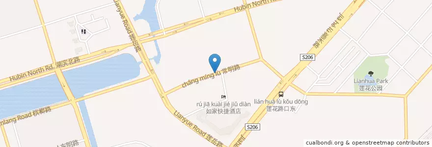 Mapa de ubicacion de 常明路劳动力大厦对面 118500 en الصين, فوجيان, 思明区.