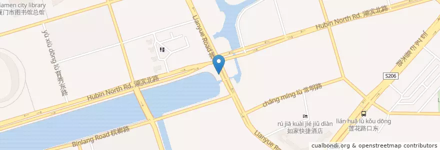 Mapa de ubicacion de 莲岳路口公交站背后(西侧) 118700 en China, Fujian, Siming.