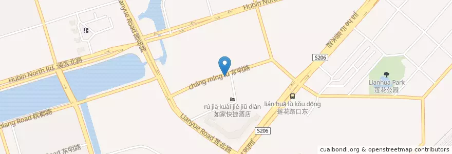 Mapa de ubicacion de 马尔龙新疆饭庄 en China, Fujian, Siming District.