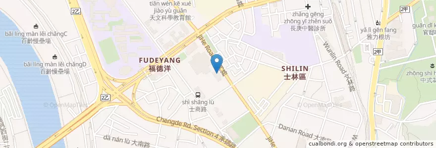 Mapa de ubicacion de 新光骨科運動醫學中心 en Taïwan, Nouveau Taipei, Taipei, District De Shilin.