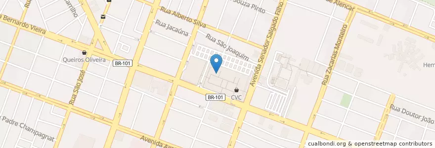Mapa de ubicacion de Cinemark Natal en Бразилия, Северо-Восточный Регион, Риу-Гранди-Ду-Норти, Região Geográfica Intermediária De Natal, Microrregião De Natal, Натал.