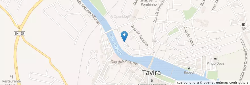 Mapa de ubicacion de D'Gusta en 포르투갈, Algarve, Algarve, Faro, Tavira, Tavira.