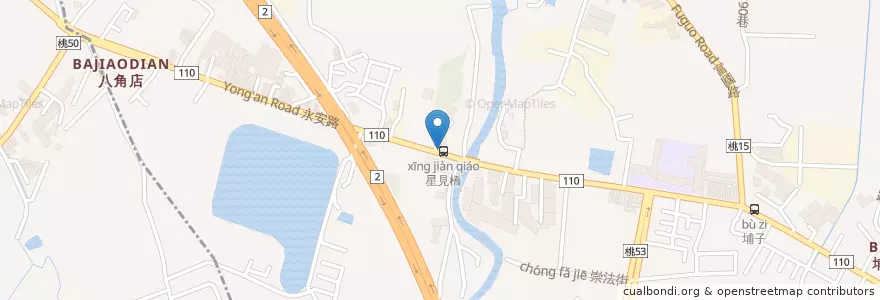 Mapa de ubicacion de 金旺租車 en Taiwan, Taoyuan, Taoyuan District.