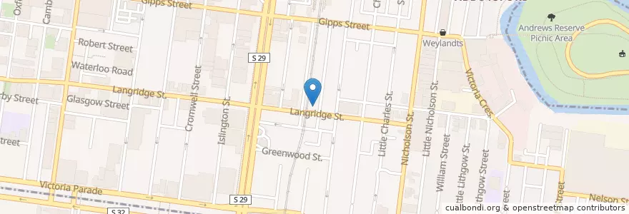 Mapa de ubicacion de Carringbush Hotel en استرالیا, Victoria, City Of Yarra.