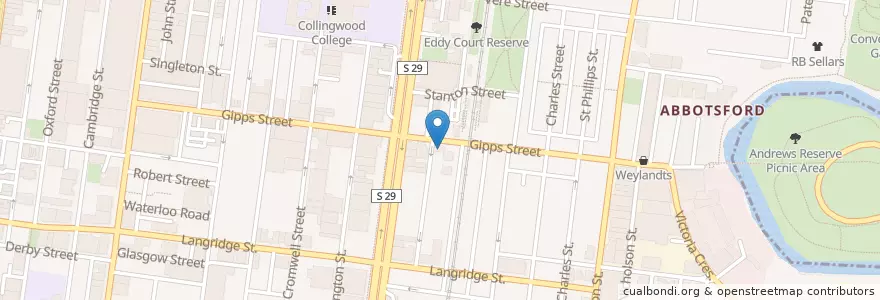 Mapa de ubicacion de Laird Hotel en Australie, Victoria, City Of Yarra.