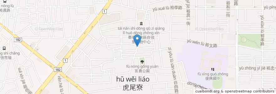 Mapa de ubicacion de 東坡包子 en 臺灣, 臺南市, 東區.