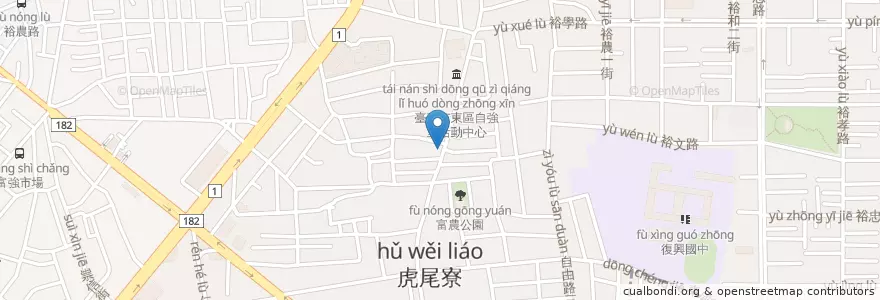 Mapa de ubicacion de 文瑞肉燥飯 en Taiwan, Tainan, 東區.