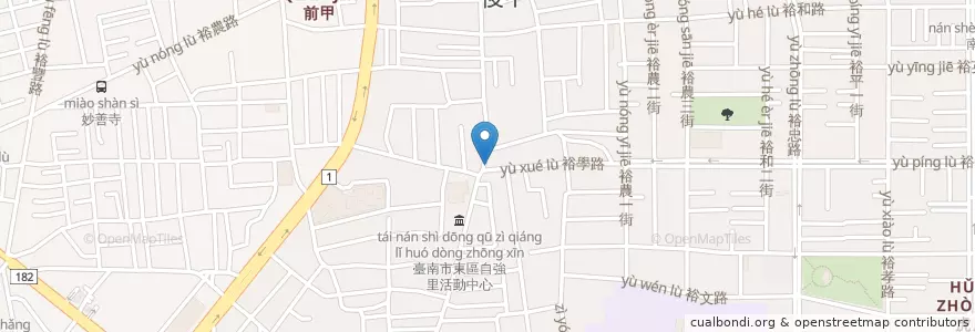 Mapa de ubicacion de 早安藥師藥局 en Taiwán, 臺南市, 東區.