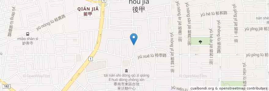 Mapa de ubicacion de 凱英自助餐 en Taiwan, Tainan, 東區.