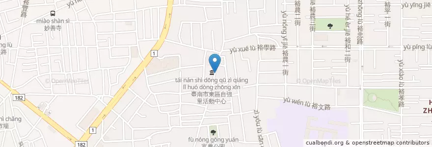 Mapa de ubicacion de 168海產粥 en Taiwan, Tainan, 東區.