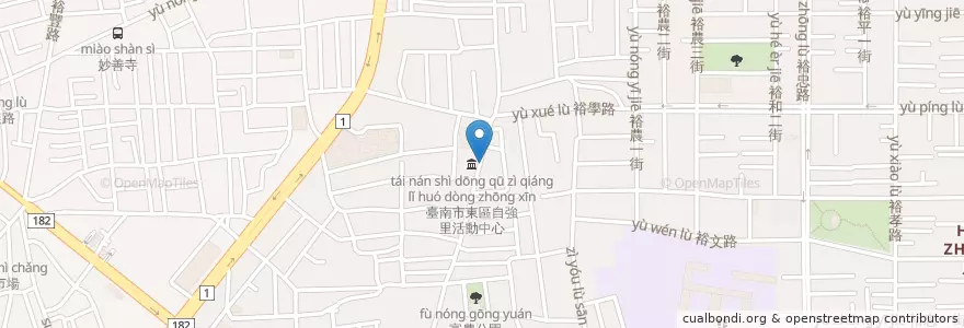 Mapa de ubicacion de 後甲大胖志 en Taiwan, Tainan, 東區.