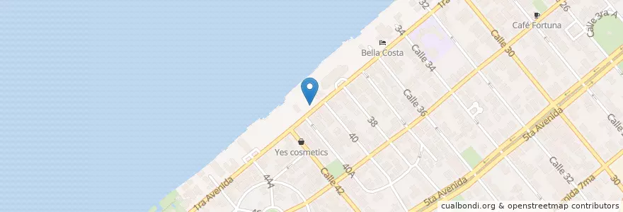 Mapa de ubicacion de Escuela de Natación Marcelo Salado en Cuba, Havana.