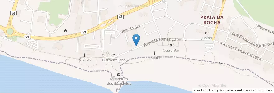 Mapa de ubicacion de Tapas Destapas en 포르투갈, Algarve, Algarve, Faro, Portimão, Portimão.