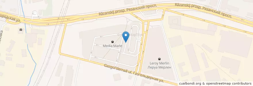 Mapa de ubicacion de Макдоналдс en Rússia, Distrito Federal Central, Москва, Юго-Восточный Административный Округ.