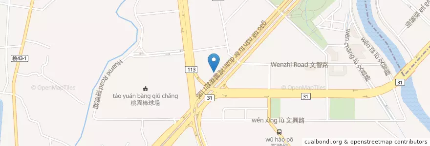 Mapa de ubicacion de 捷運桃園體育園區站(A19) en تايوان, تاو يوان, زونغلي.