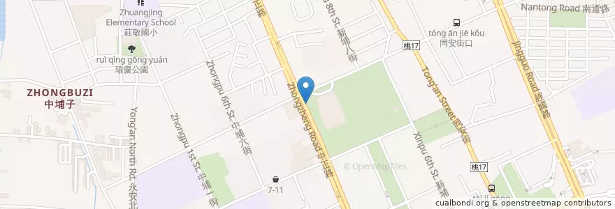 Mapa de ubicacion de 桃園展演中心(中正路) en 타이완, 타오위안 시, 타오위안 구.