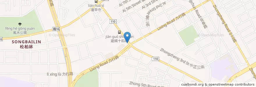 Mapa de ubicacion de 桃園市政府警察局桃園分局 en 臺灣, 桃園市, 桃園區.